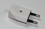 702101   Вилка электрическая EURO, плоская, разборная (250Vmax 10Amax 2300Wmax IP20) белый, пластик (G13008)  11.105.01.011