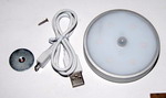 CENTALIUS WW   Светильник светодиодный мебельный накладной с PIR сенсором (DC12V 0,8W 50Lm IP20) (3000K теплый белый свет), серебристый, матовый, пластик, арт. 04.013.03.312 (G15172)