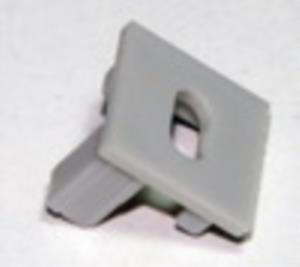 1616B-04 S   Торцевая заглушка с отверстием квадратная ARL ARH-KANT-16S, серый, пластик (016179)