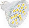 MR16 LED-18 CW   Лампа светодиодная (3W DC12V 18LEDSMD5050 260-310Lm MR16 IP20 GU5,3) (6500K холодный белый свет), прозрачный, серебристо-белый, стальной, пластик, металл , арт. 05.003.03.612 (G12653)