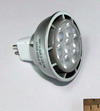 MR16 LED-7x1w W   Лампа светодиодная (7х1W AC/DC12V 420Lm GU5.3) (5000К универсальный белый свет), серо-белый, матовый (рифленый), металл, пластик (G13301)