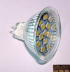 MR16 LED-15 CW   Лампа светодиодная (3,5W DC12V 15LEDSMD5050 MR16 IP20 GU5,3) (6500K холодный белый свет), прозрачный, серебристо-белый, стальной, пластик, металл (G11625) 10.5