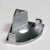 1919F-04   Торцевая заглушка с отверстием для алюминиевого профиля 1919F-01, серебристый, пластик