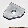 1919L-04   Торцевая заглушка с отверстием для алюминиевого профиля 1919L-01, серебристый, пластик, (G14602) 17.302.16.012
